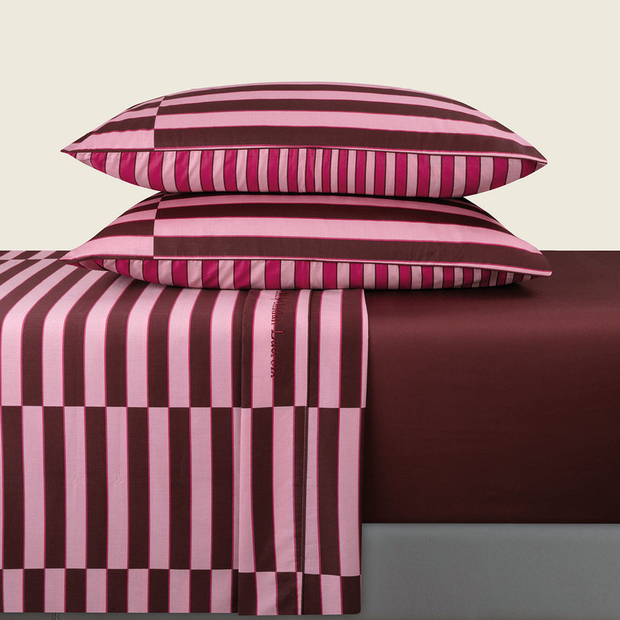 Sheet set cotton satin - Eclat Pink