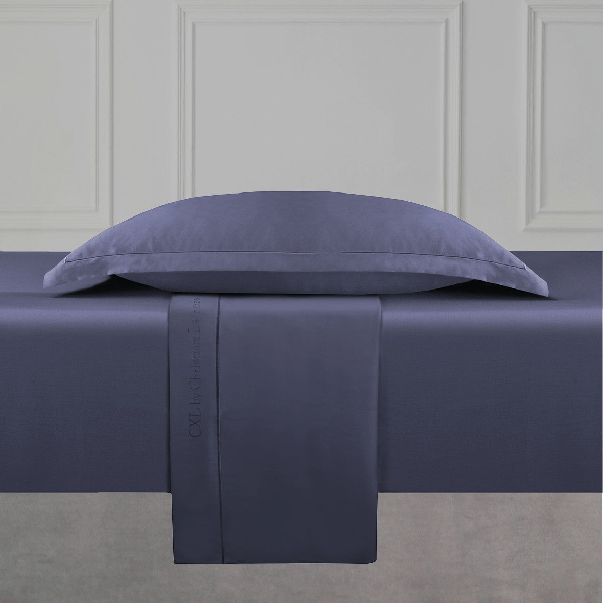 Ensemble de draps satin de coton - Uni 1 baratta Bleu 06