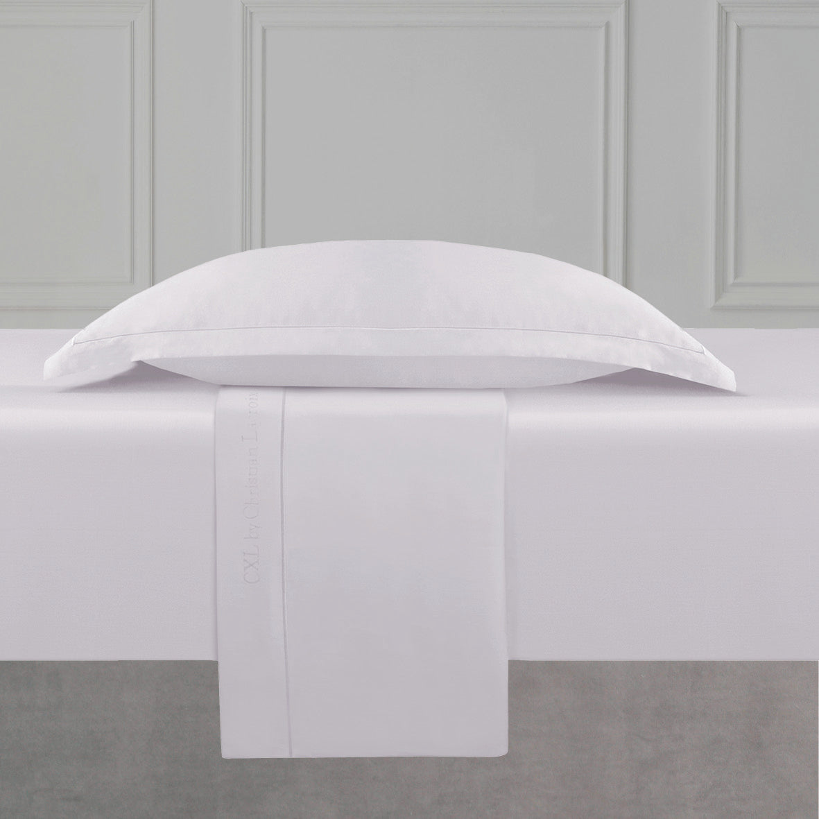Ensemble de draps satin de coton - Uni 1 baratta Gris 01