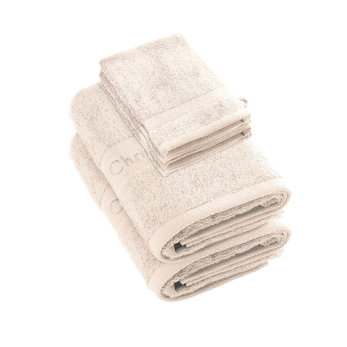 Ensemble de linge de bain 6 pièces (2 serviettes + 4 gants) - 100 % coton peigné - Azur - CXL by Christian Lacroix Maison