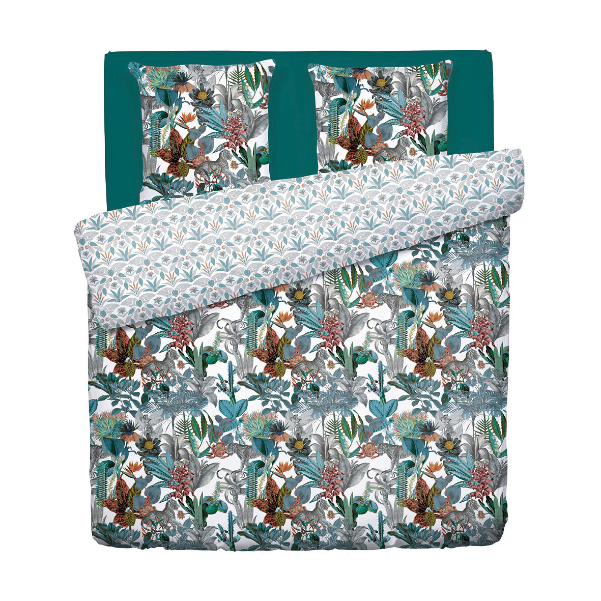 Housse de couette satin de coton - Zanzibar blanc - CXL by Christian Lacroix Maison