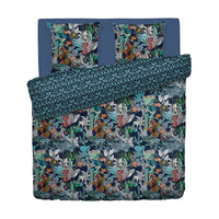 Housse de couette satin de coton - Zanzibar bleu - CXL by Christian Lacroix Maison