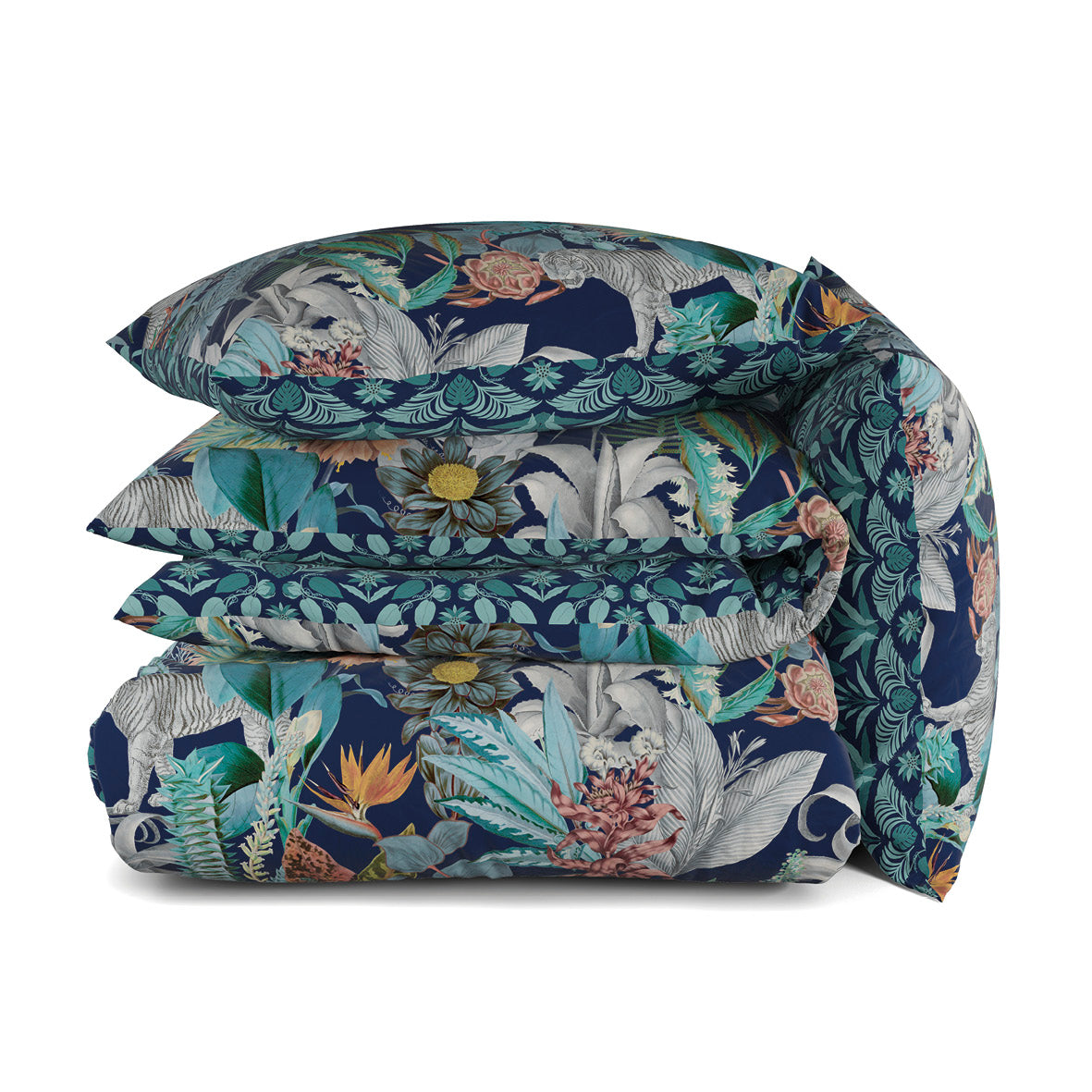 Housse de couette satin de coton - Zanzibar bleu - CXL by Christian Lacroix Maison