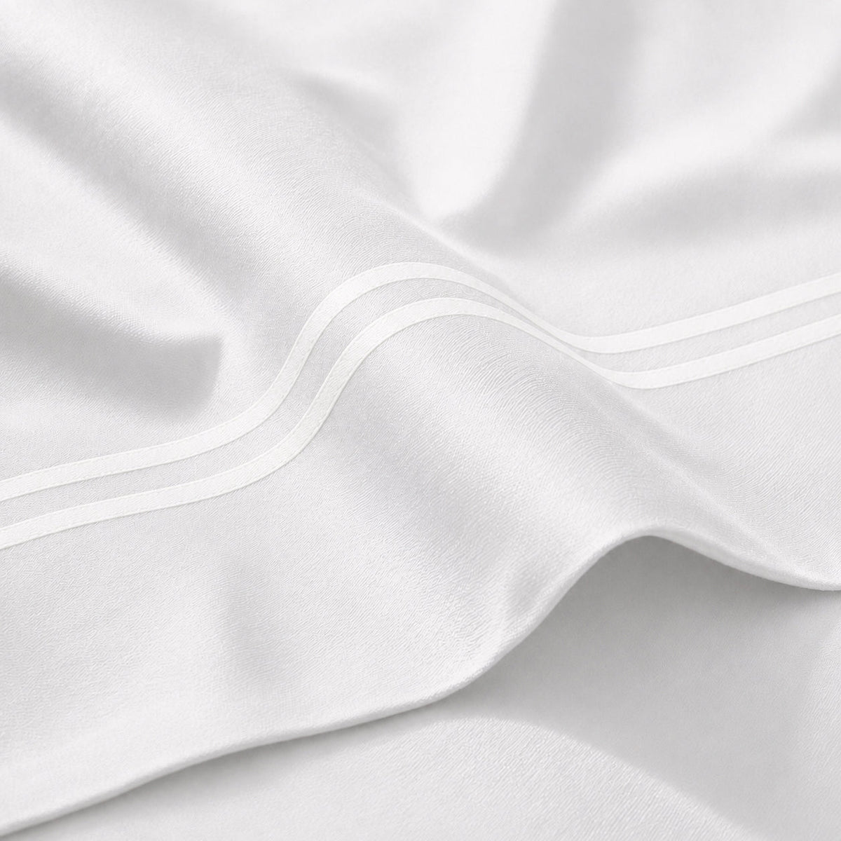 Housse de couette + taie d'oreiller satin de coton - Nîmes Blanc / Blanc - CXL by Christian Lacroix Maison