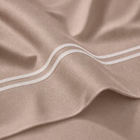 Housse de couette + taie d'oreiller satin de coton - Nîmes Blanc / Taupe - CXL by Christian Lacroix Maison