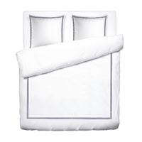 Housse de couette + taie d'oreiller satin de coton - Nîmes Bleu foncé / Blanc - CXL by Christian Lacroix Maison