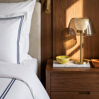 Housse de couette + taie d'oreiller satin de coton - Nîmes Bleu foncé / Blanc - CXL by Christian Lacroix Maison
