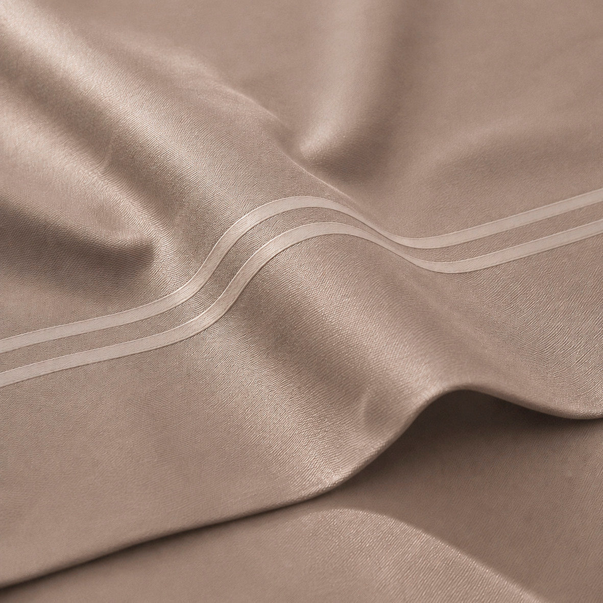 Housse de couette + taie d'oreiller satin de coton - Nîmes Taupe / Taupe - CXL by Christian Lacroix Maison