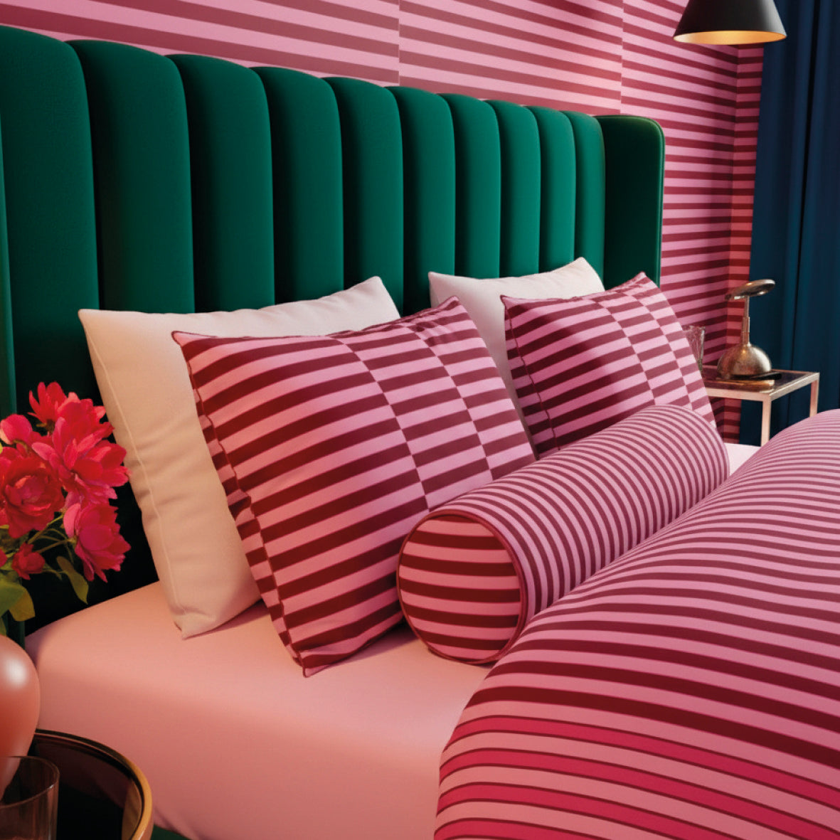 Housse de couette + taie(s) d’oreiler - Eclat Rose