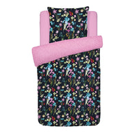 Housse de couette + taie(s) d'oreiller en satin de coton - Iris Bleu foncé - CXL by Christian Lacroix Maison