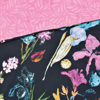 Housse de couette + taie(s) d'oreiller en satin de coton - Iris Bleu foncé - CXL by Christian Lacroix Maison