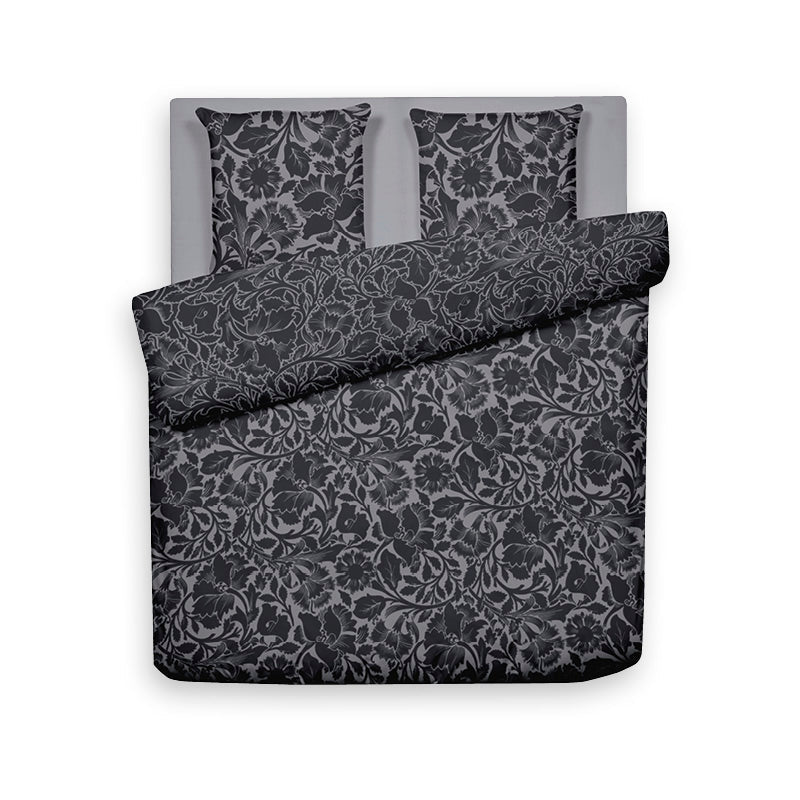 Housse de couette + taie(s) d'oreiller satin de coton - Anthracite - CXL by Christian Lacroix Maison