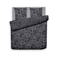 Housse de couette + taie(s) d'oreiller satin de coton - Anthracite - CXL by Christian Lacroix Maison