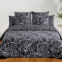 Housse de couette + taie(s) d'oreiller satin de coton - Anthracite - CXL by Christian Lacroix Maison