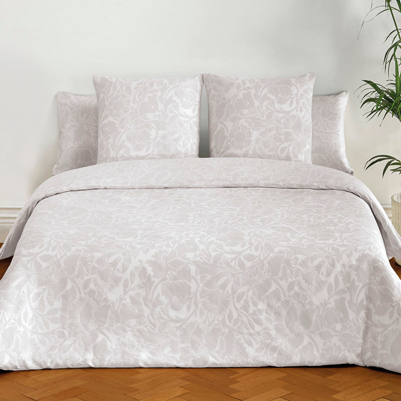 Housse de couette + taie(s) d'oreiller satin de coton - Arabesque Taupe - CXL by Christian Lacroix Maison