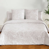 Housse de couette + taie(s) d'oreiller satin de coton - Arabesque Taupe - CXL by Christian Lacroix Maison