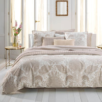 Housse de couette + taie(s) d'oreiller satin de coton - Arles taupe - CXL by Christian Lacroix Maison