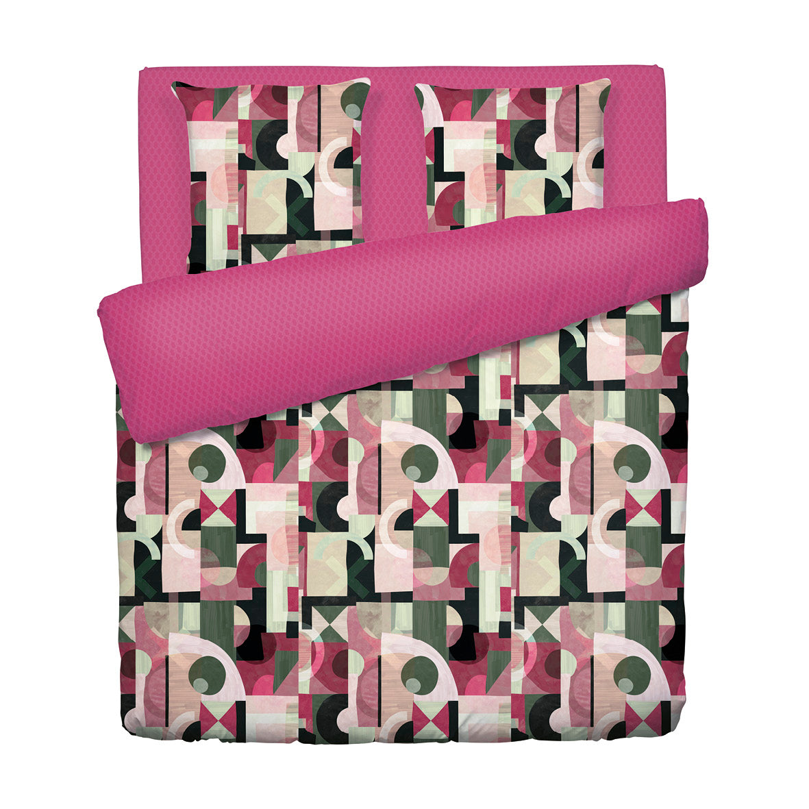 Housse de couette + taie(s) d'oreiller satin de coton - Collage Baie sauvage - CXL by Christian Lacroix Maison
