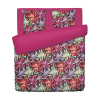 Housse de couette + taie(s) d'oreiller satin de coton - Fleurs psychédéliques Fuchsia - CXL by Christian Lacroix Maison