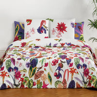 Housse de couette + taie(s) d'oreiller satin de coton - Jardin floral - CXL by Christian Lacroix Maison