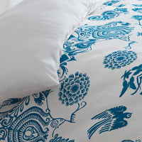 Housse de couette + taie(s) d'oreiller satin de coton - Love stories bleu/blanc - CXL by Christian Lacroix Maison