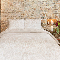Housse de couette + taie(s) d'oreiller satin de coton - Love stories beige - CXL by Christian Lacroix Maison