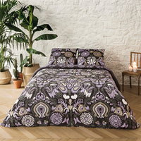 Housse de couette + taie(s) d'oreiller satin de coton - Love Stories prune - CXL by Christian Lacroix Maison