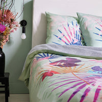 Housse de couette + taie(s) d'oreiller satin de coton - Multico vert Paradiso - CXL by Christian Lacroix Maison