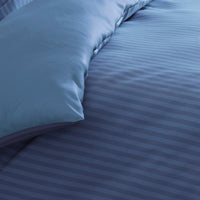 Housse de couette + taie(s) d'oreiller satin de coton - Rayure tissé bleu - CXL by Christian Lacroix Maison