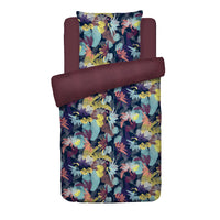 Housse de couette + taie(s) d'oreiller satin de coton - Tanzanie Prune - CXL by Christian Lacroix Maison