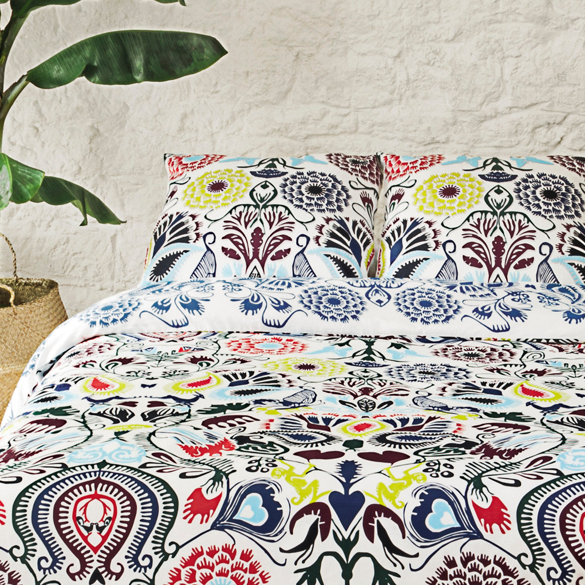 Pack linge de lit - Parure Love stories Mulitcolor + Drap-housse blanc cassé - CXL by Christian Lacroix Maison