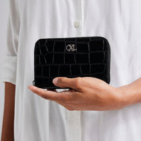 Petit portefeuille Tuilerie en cuir croco italien - CXL by Christian Lacroix Maison