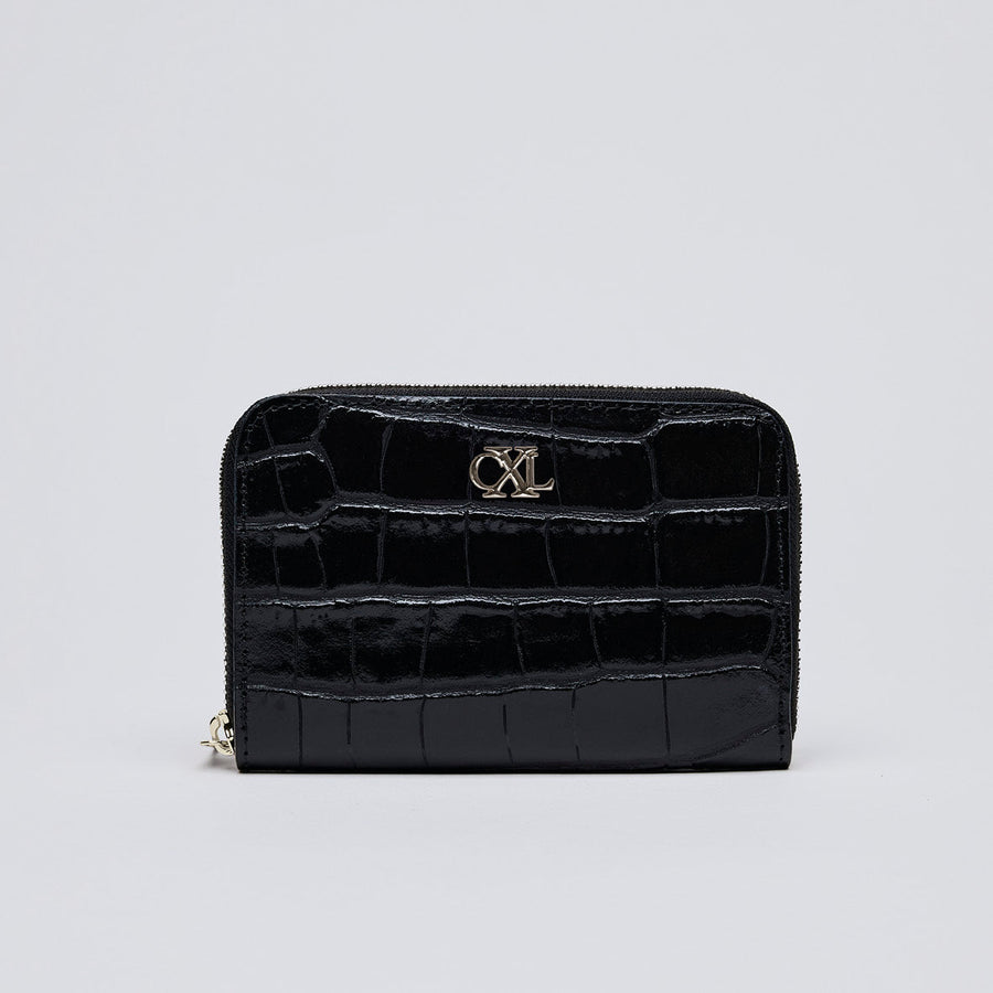 Small croco leather wallet - Tuilerie