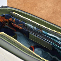 Petit sac à main Haussmann en cuir croco et rabat cuir lisse - CXL by Christian Lacroix Maison