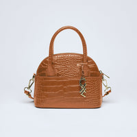 Petit sac bowling Bel-air en cuir croco - CXL by Christian Lacroix Maison