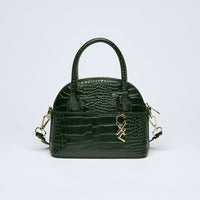 Petit sac bowling Bel-air en cuir croco - CXL by Christian Lacroix Maison