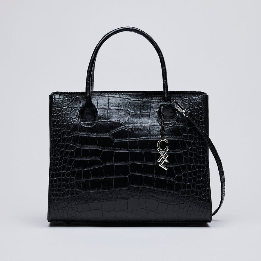 Croco leather handbag - Montaigne