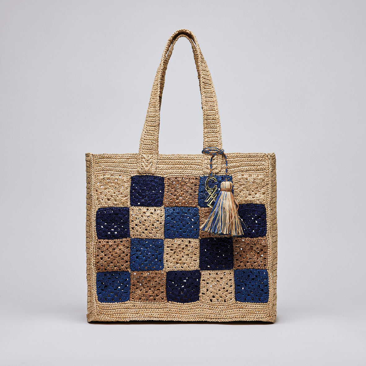 Sac cabas Amandine en raphia confectionné à la main - CXL by Christian Lacroix Maison