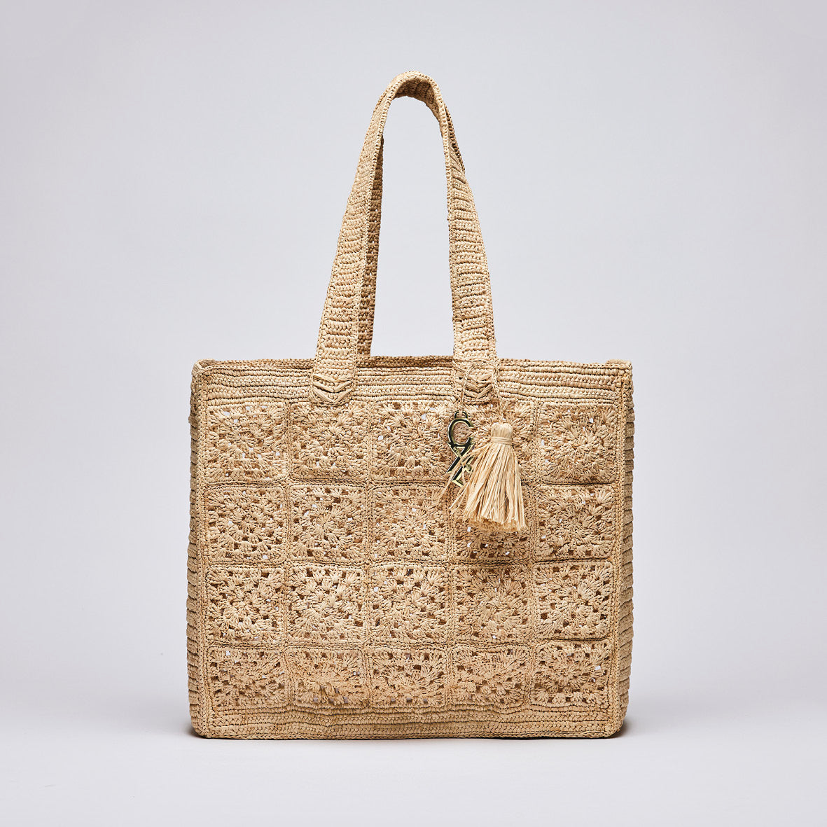 Sac cabas Amandine en raphia confectionné à la main - CXL by Christian Lacroix Maison