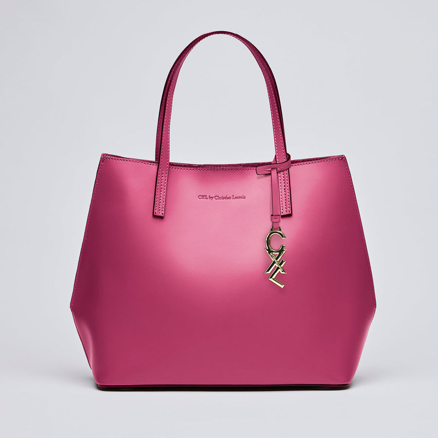 Leather handbag with removable pouch - Rivoli
