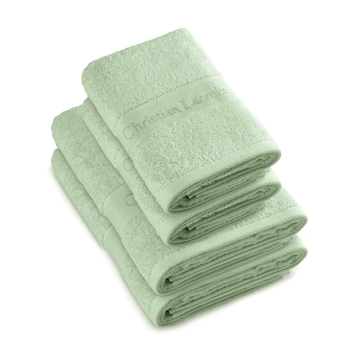 Set de 2 serviettes et 2 draps de bain - Vert prairie