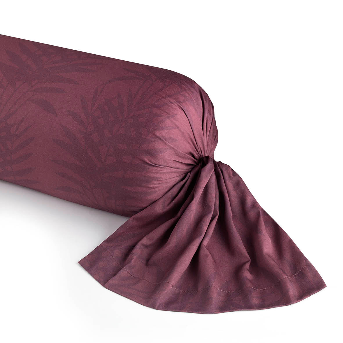 Taie de traversin satin de coton - Areca Prune - CXL by Christian Lacroix Maison