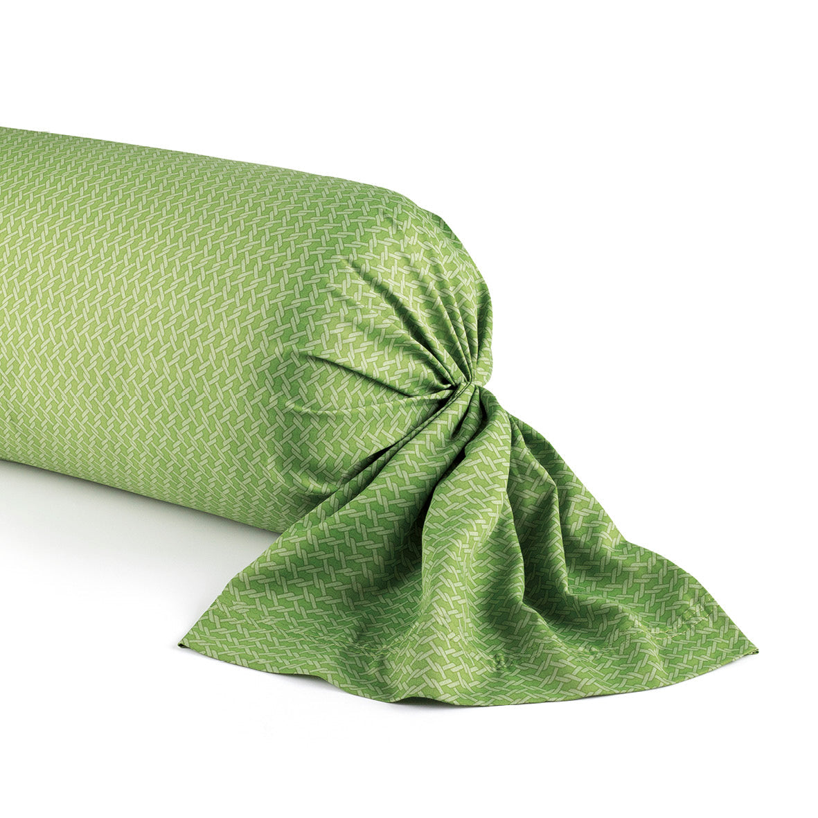Taie de traversin satin de coton - Garden Micro Vert - 43 x 210 cm