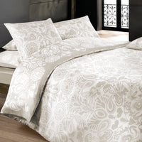 Taie de traversin satin de coton - Love stories Taupe - CXL by Christian Lacroix Maison