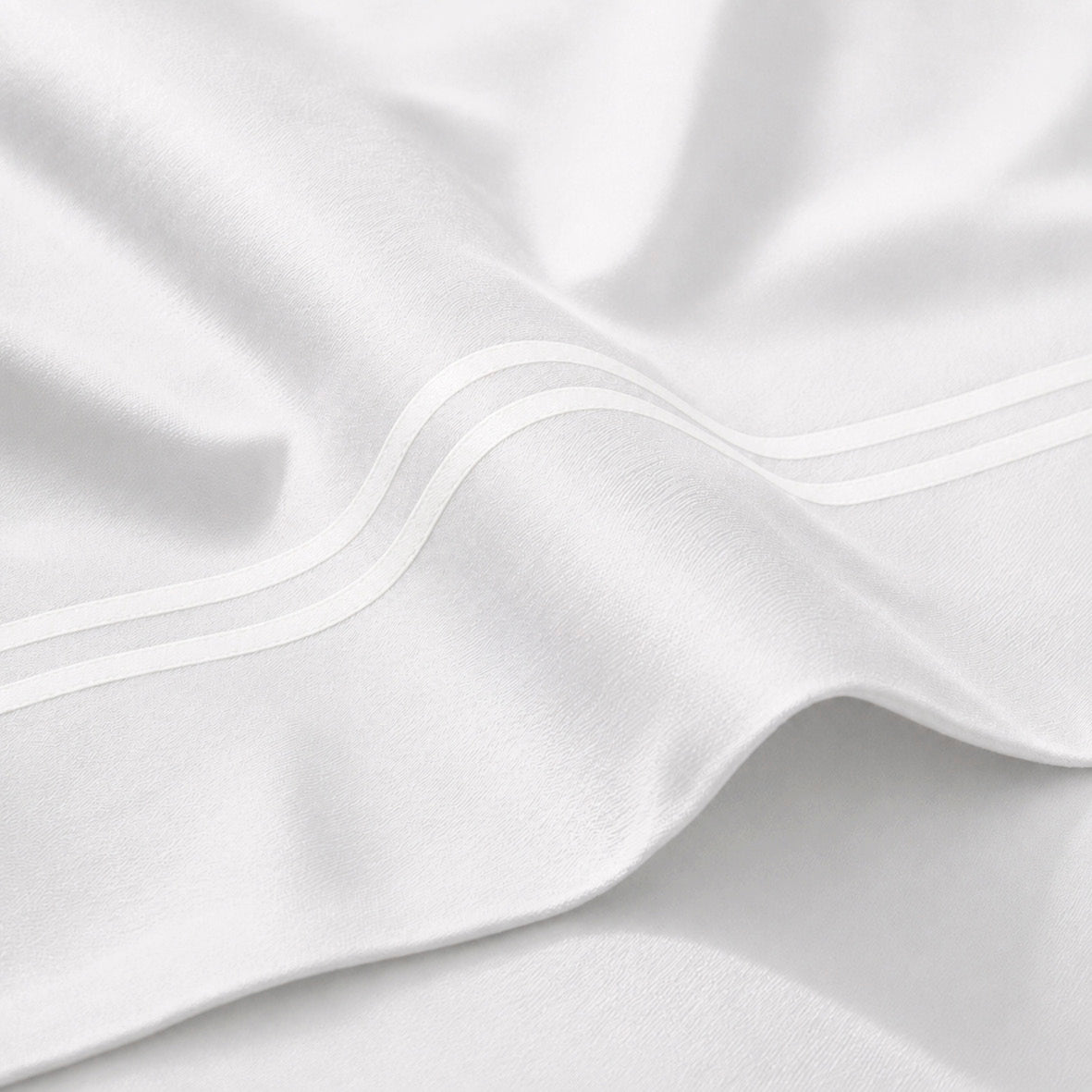Taie de traversin satin de coton - Nîmes Blanc / Blanc - CXL by Christian Lacroix Maison