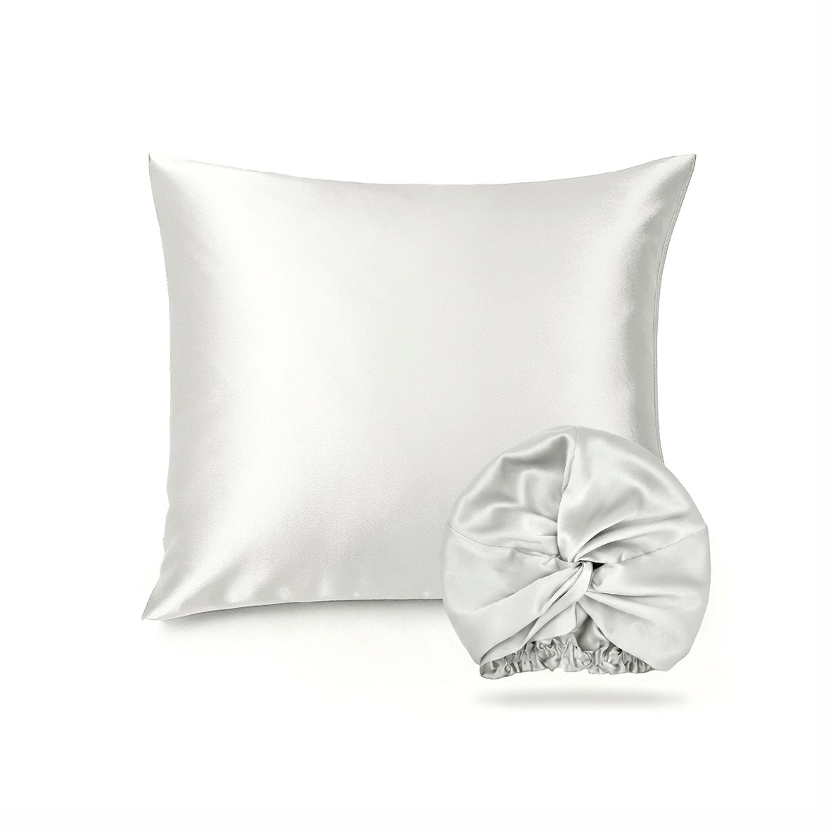 Taie d'oreiller + bonnet de nuit en soie - Brume de soie Blanc - CXL by Christian Lacroix Maison