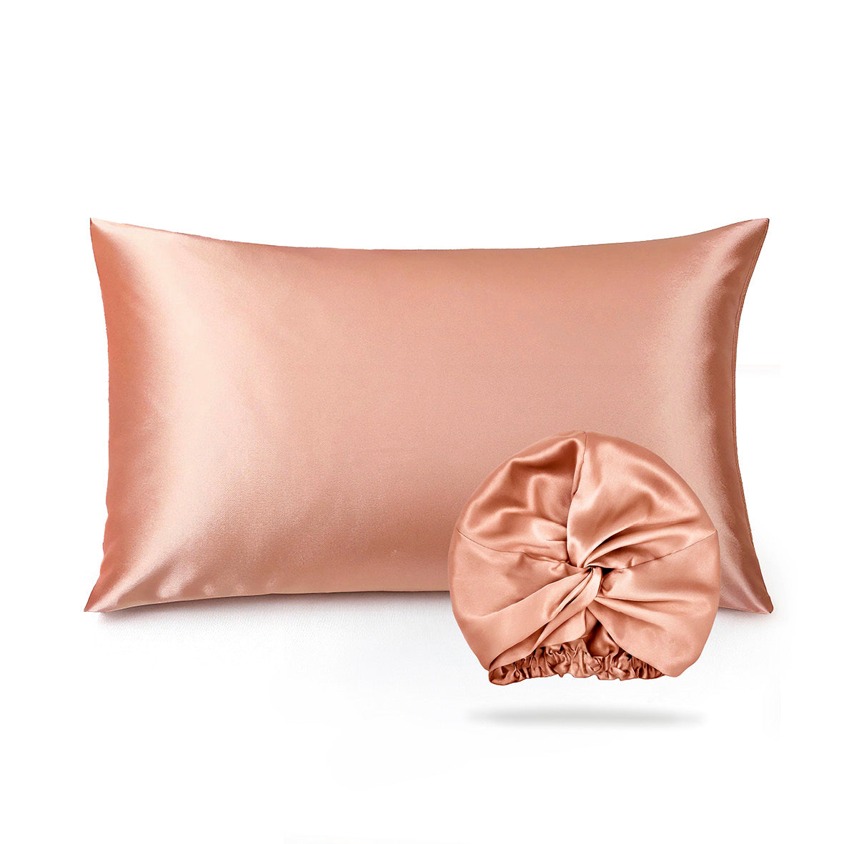 Taie d'oreiller + bonnet de nuit en soie - Brume de soie Or rose - CXL by Christian Lacroix Maison