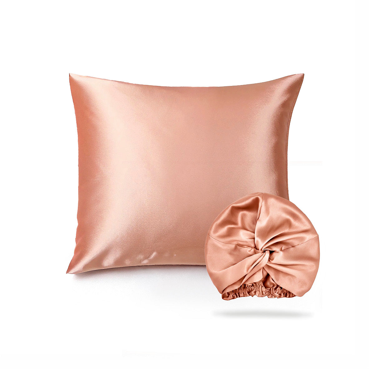 Taie d'oreiller + bonnet de nuit en soie - Brume de soie Or rose - CXL by Christian Lacroix Maison