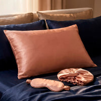 Taie d'oreiller + bonnet de nuit en soie - Brume de soie Or rose - CXL by Christian Lacroix Maison