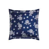 Taie d’oreiller satin de coton - Blossom Bleu foncé - 2 x (63 x 63 cm)